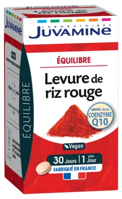 Juvamine Levure de Riz Rouge Coenzyme Q10 Équilibre 30 Comprimés