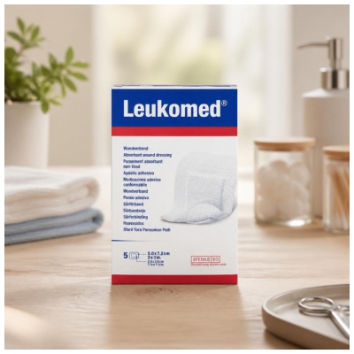 Essity Leukomed 5 Pansements Absorbants Non-Tissés 5 x 7.2 cm