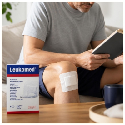 Essity Leukomed 5 Pansements Absorbants Non-Tissés 5 x 7.2 cm