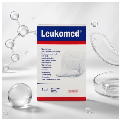 Essity Leukomed 5 Pansements Absorbants Non-Tissés 5 x 7.2 cm