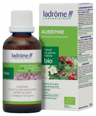 Ladrôme Extrait de Plante Aubépine Sommité Fleurie et Fruit 50 ml Fr/Nl/es