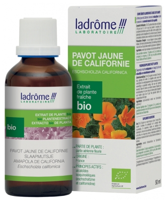 Ladrôme Extrait de Plante Pavot Jaune de Californie Partie Aérienne Fleurie 50 ml Fr/Nl/es