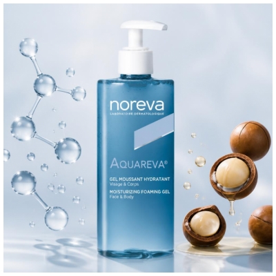 Noreva Aquareva : Peaux Déshydratées Gel Moussant Hydratant 400 ml
