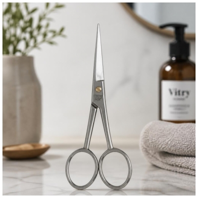 Vitry Ciseaux Moustaches Inox Brillant 14 cm