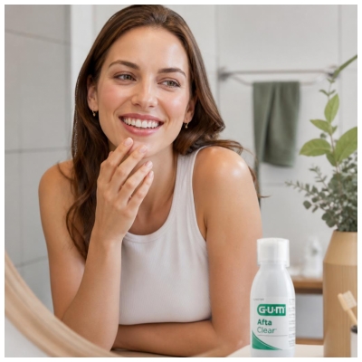 Gum Bain de Bouche Aftaclear 120 ml - Goût Pomme Poire