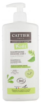 Cattier Shampooing Douche 2 en 1 - Parfum Pomme - 500 ml