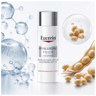 Eucerin Hyaluron-Filler + 3X Effect Soin de Jour Spf15 Peau Normale à Mixte 50 ml