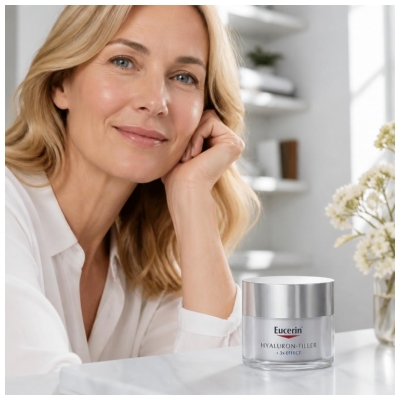 Eucerin Hyaluron-Filler + 3X Effect Soin de Jour Anti-Âge SPF15 - Peau Sèche 50 ml
