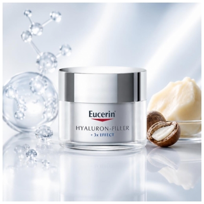 Eucerin Hyaluron-Filler + 3X Effect Soin de Jour Anti-Âge SPF15 - Peau Sèche 50 ml