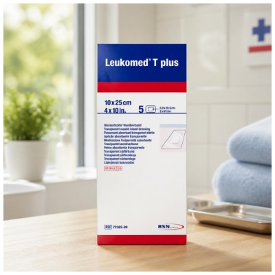 Pansement adhésif Leukomed T Plus 10 cm x 25 cm - Boîte de 5