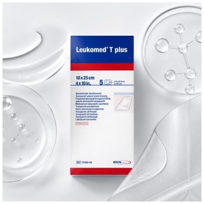 Pansement adhésif Leukomed T Plus 10 cm x 25 cm - Boîte de 5