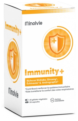Minolvie Immunity+ 45 Gélules Végétales + 30 Capsules