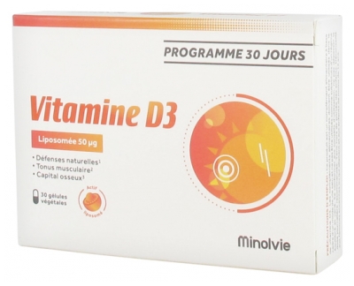 Minolvie Vitamine D3 30 Gélules Végétales