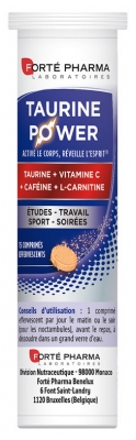 Forté Pharma Taurine Power Tube - 15 Comprimés Effervescents