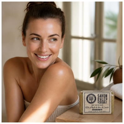 Authentine Savon d'Alep Veritable 12% d'Huile de Baies de Laurier 100 g