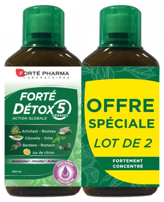 Forté Pharma Forté Détox 5 Organes - Lot de 2 X 500 ml