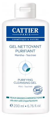 Cattier Gel Nettoyant Purifiant - Peaux Grasses à Imperfections - 200 ml
