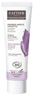 Cattier Masque Argile Violette Illumine Bio 100 ml