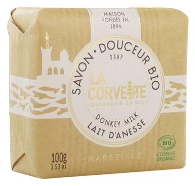 Savon Douceur Bio Lait d'Ânesse 100 g - Alternatif naturel pour une peau apaisée