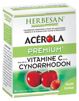 Herbesan Acerola Premium - 30 Comprimés à Croquer