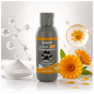 Beaphar Lait Anti-Démangeaisons
Extraits de Calendula - 125 ml