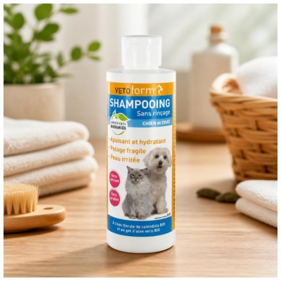 Vetoform Shampoing Sans Rinçage Chat et Chien 200 ml