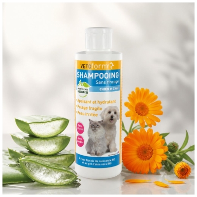 Vetoform Shampoing Sans Rinçage Chat et Chien 200 ml