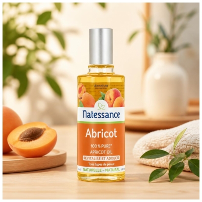Natessance Huile d'Abricot - Revitalise et Adoucit