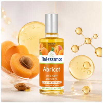 Natessance Huile d'Abricot - Revitalise et Adoucit