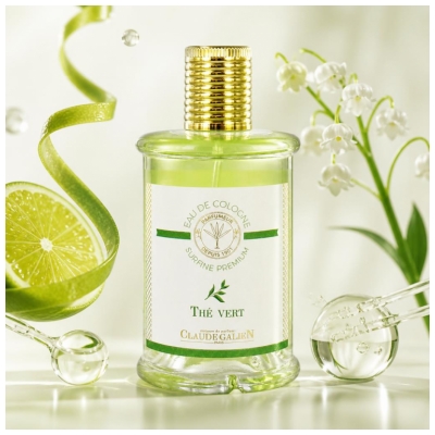 Claude Galien Eau de Cologne ,vaporisateur de 100 ml Flacon Verre Parfum Thé Vert