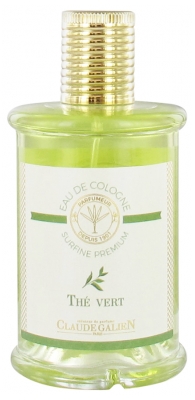Claude Galien Eau de Cologne ,vaporisateur de 100 ml Flacon Verre Parfum Thé Vert
