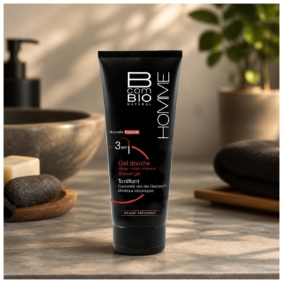 Bcombio Homme Gel Douche 3 en 1 Tonifiant Tube 200 ml