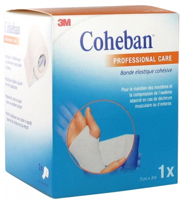 Bande cohésive élastique 3M™ Coheban™, 7 cm x 3 m, Blanc - Couleur : Blanc