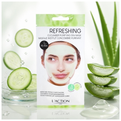 L'Action Paris Masque Tissu Purifiant Concombre-l'Action