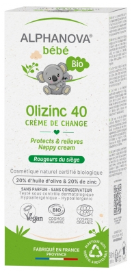 Alphanova Olizinc 40 Crémé de Change Bio* Bébé (50G)