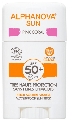 Alphanova Organic Sun Stick Sol. Spf50+ Pink Coral (Rose)Bio* Sport12G