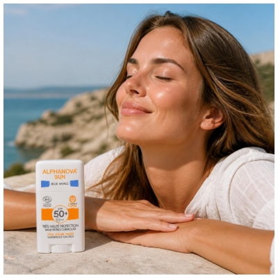 Alphanova Organic Sun Stick Sol. Spf50+ Blue Whale (Bleu)Bio* Sport12G