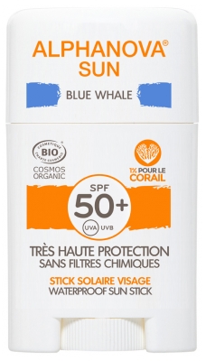 Alphanova Organic Sun Stick Sol. Spf50+ Blue Whale (Bleu)Bio* Sport12G