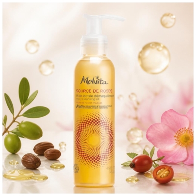 Melvita Source de Roses Huile Démaquillante Bio 145 ml