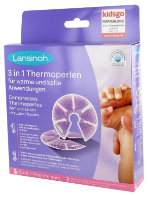 Lansinoh Compresses Thermoperles 3 en 1 Apaisantes Chaud/Froid