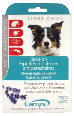 Canys Spot-On Pipettes Repulsives Antiparasitaires Chien