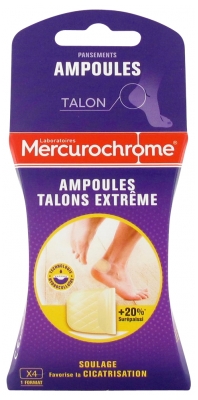Mercurochrome Pansements Ampoules Talons Extrême 4 Unités