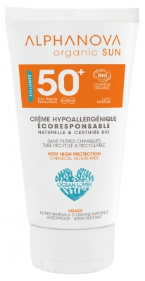 Alphanova Organic Sun Crème Hypo Spf50+ Bio* Sensitive (50G)
