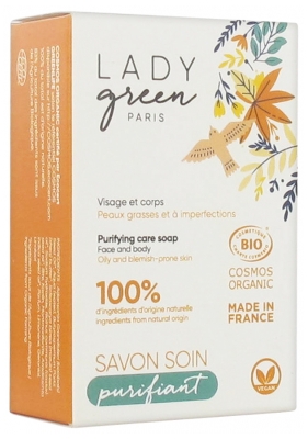 Lady Green Savon Saponifié à Froid Soin Surgras Purifiant Visage & Corps