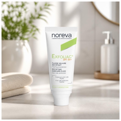 Noreva Exfoliac Fluide Solaire Matifiant 40 ml