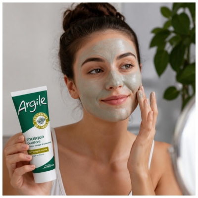 Juvaflorine Masque Purifiant Corps Visage et Cheveux à l'Argile Verte 300 g