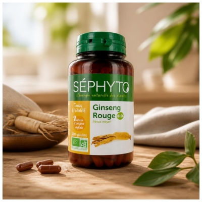 Séphyto Ginseng Rouge Bio 200 Gélules