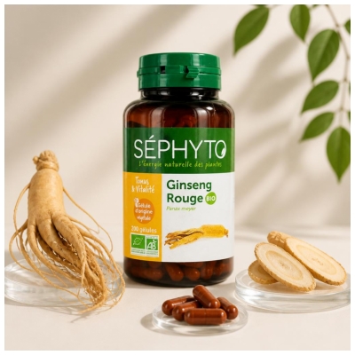 Séphyto Ginseng Rouge Bio 200 Gélules