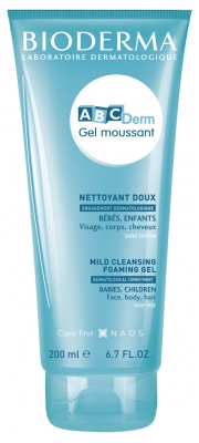 Bioderma Abcderm Gel Lavant Bébé Doux Visage Corps et Cheveux 200 ml