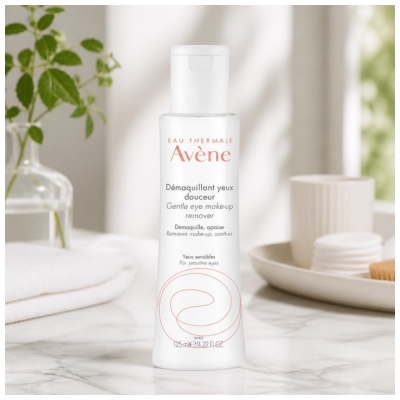 Avène Eau Thermale - Les Essentiels - Démaquillant Yeux Douceur - Yeux Sensibles et Porteurs de Lentilles 125 ml